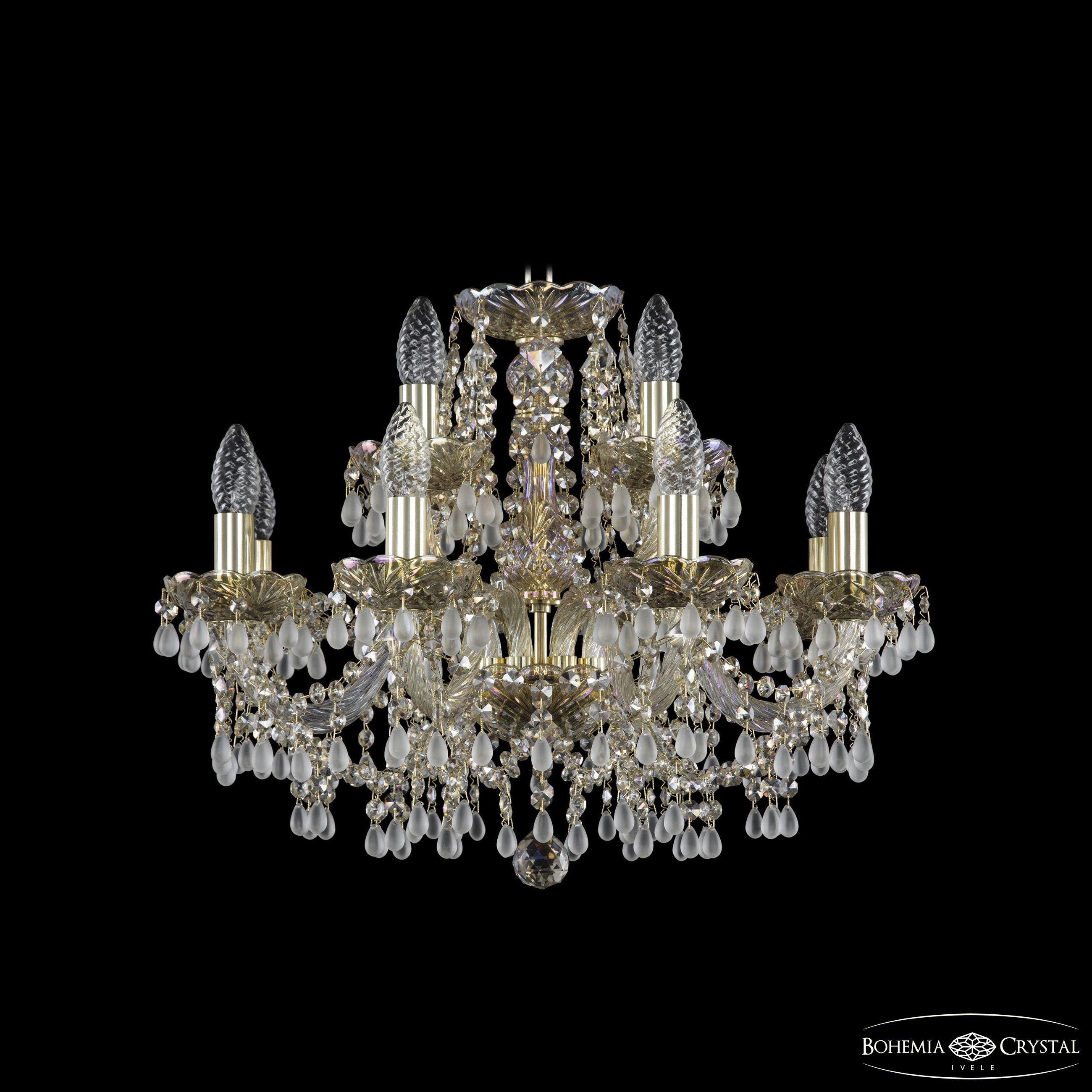 

Подвесная люстра Bohemia Ivele Crystal 1410/8+4/195 G V0300 M801