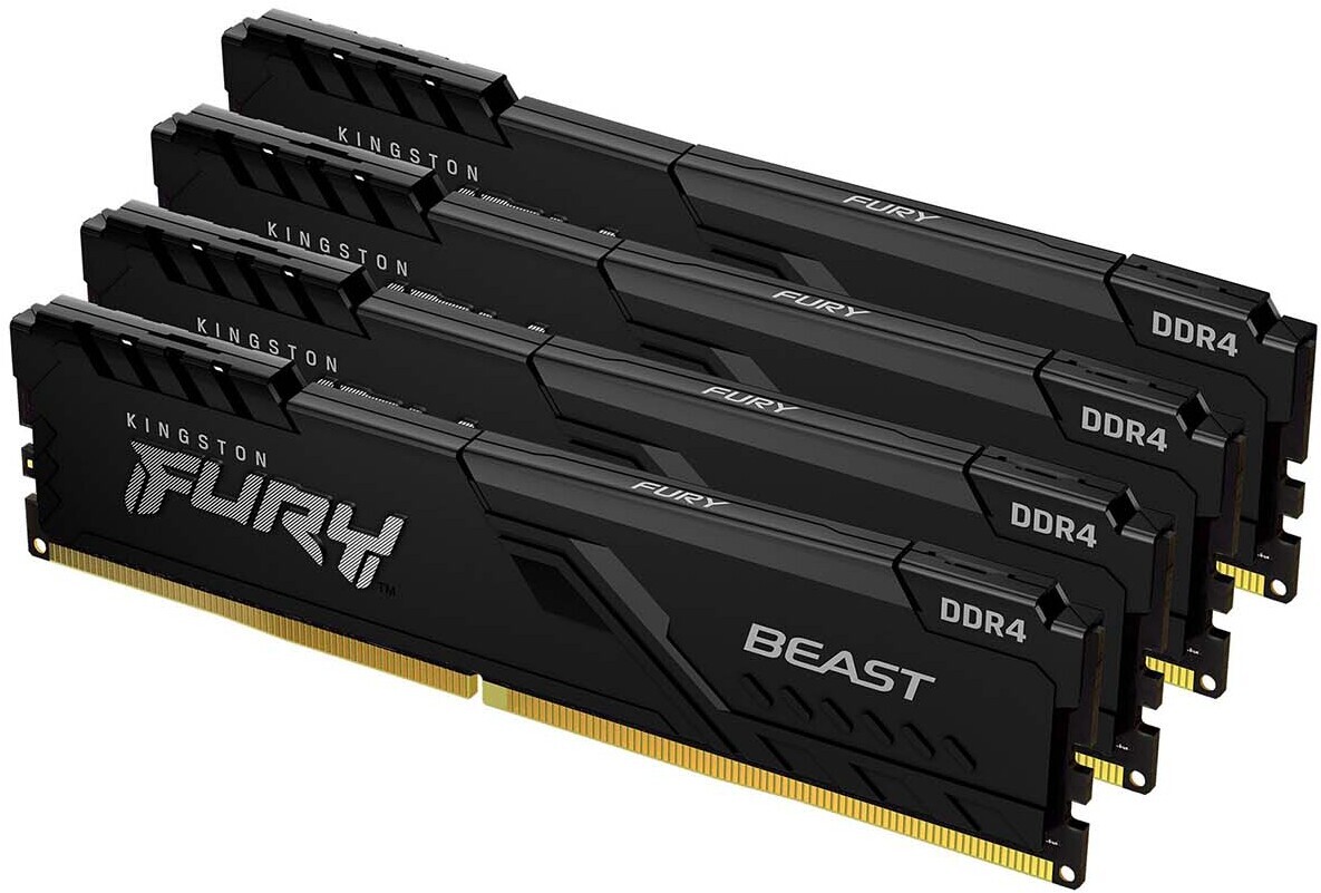 

Оперативная память Kingston FURY Beast 4x8GB DDR4 PC4-28800 (KF436C17BBK4/32)