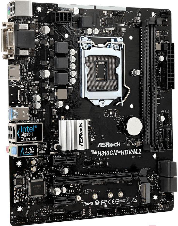 

Материнская плата ASRock H310CM-HDV/M.2, H310CM-HDV/M.2
