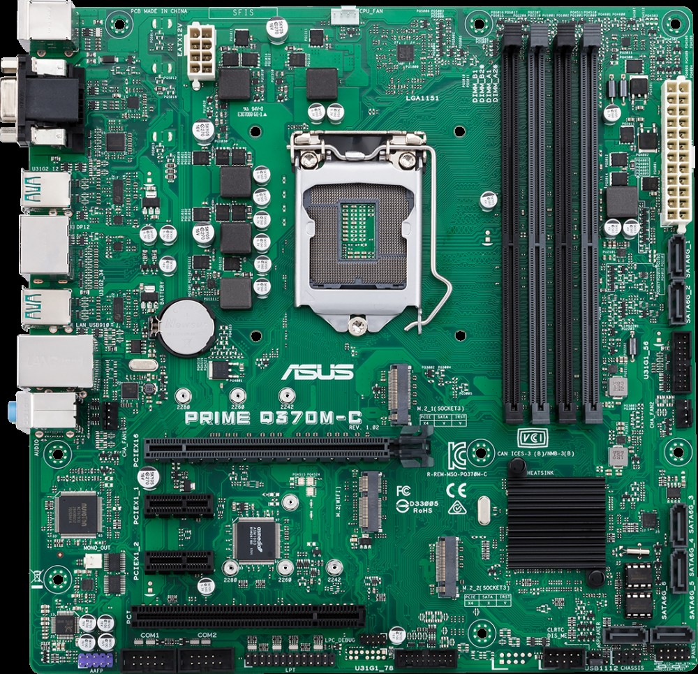 

Материнская плата ASUS PRIME Q370M-C/CSM, Материнская плата ASUS Prime Q370M-C/CSM