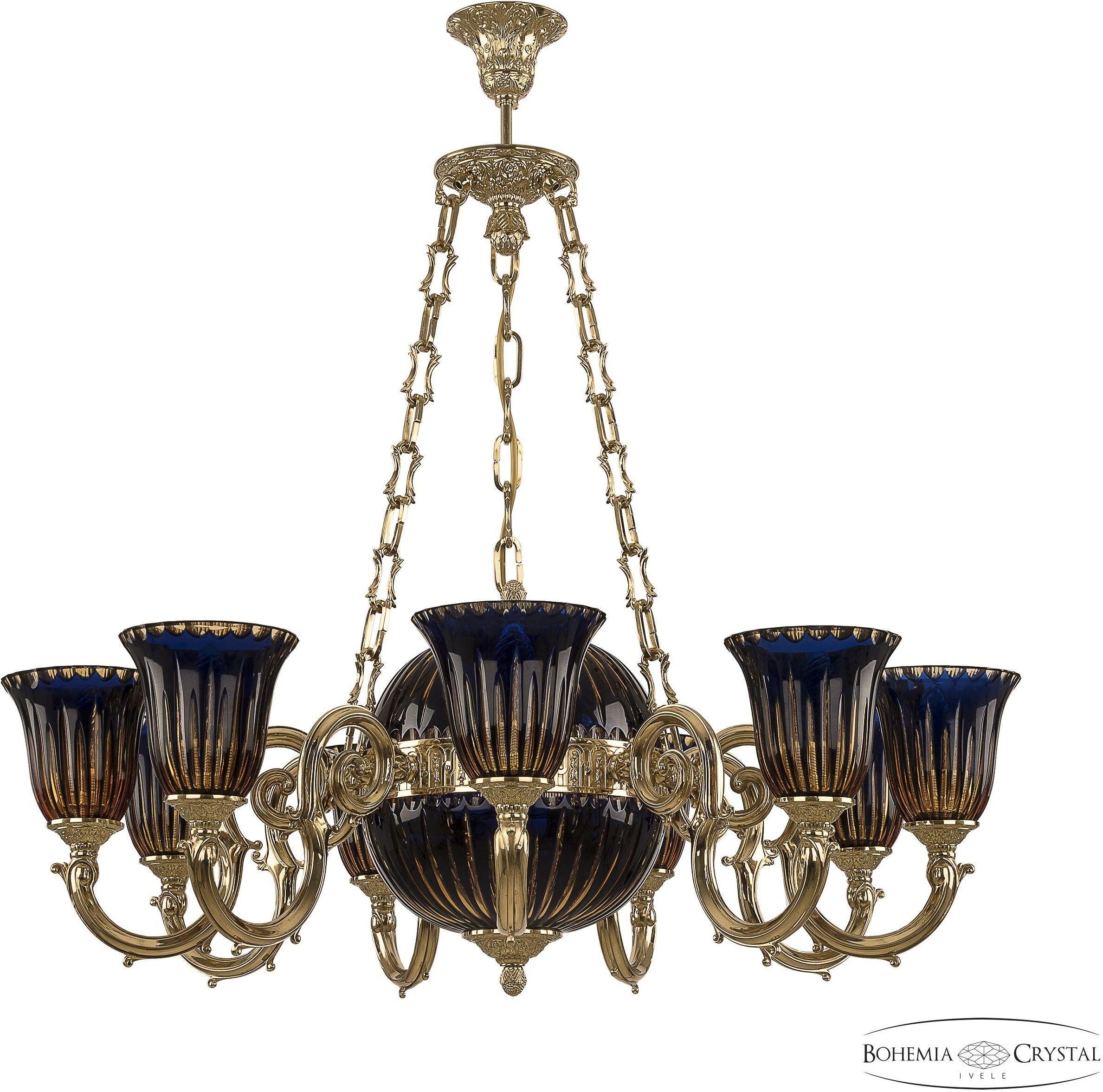 

Подвесная люстра Bohemia Ivele Crystal 72003P/9/210 G P2 U Amber-Blue/H-1K