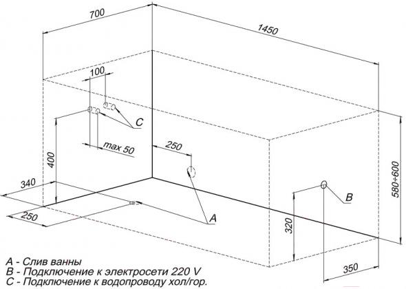 

Ванна Aquanet Bright 145x70 с каркасом, Bright 145x70 с каркасом