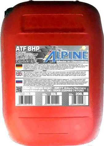 

Трансмиссионное масло Alpine ATF 8HP 10л (0101590)
