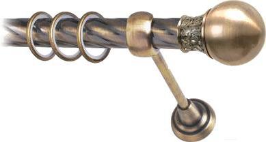 

Карниз Lm Decor Тифани 037 1р витой 25мм 3.2м антик, Тиффани 037 1р витой 25мм 3.2м
