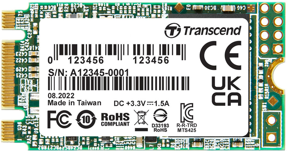 

Жесткий диск (накопитель) SSD Transcend M.2 500Gb MTS425 (TS500GMTS425S)