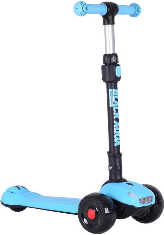 

Самокат Black Aqua светящиеся колеса Blue [S00468], светящиеся колеса