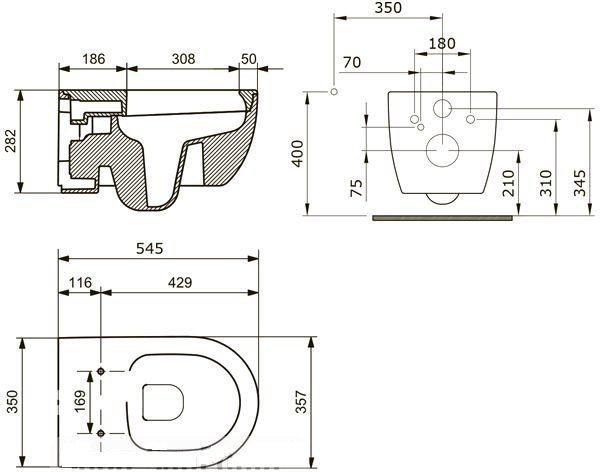 

Унитаз Bocchi V-Tondo Rimless подвесной белый матовый [1416-002-0129], V-Tondo Rimless подвесной