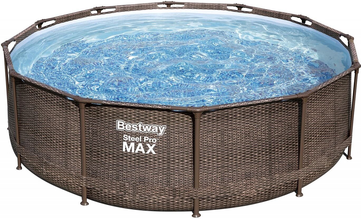 

Каркасный бассейн Bestway 56709, Каркасный бассейн Bestway Steel Pro MAX Ротанг 56709 (366х100, с фильтр-насосом)