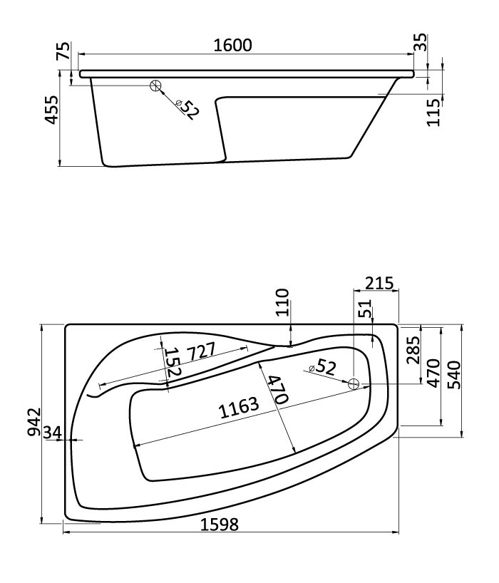 

Ванна Santek Майорка XL 160x95 L (1WH111991), Майорка XL 160x95 L