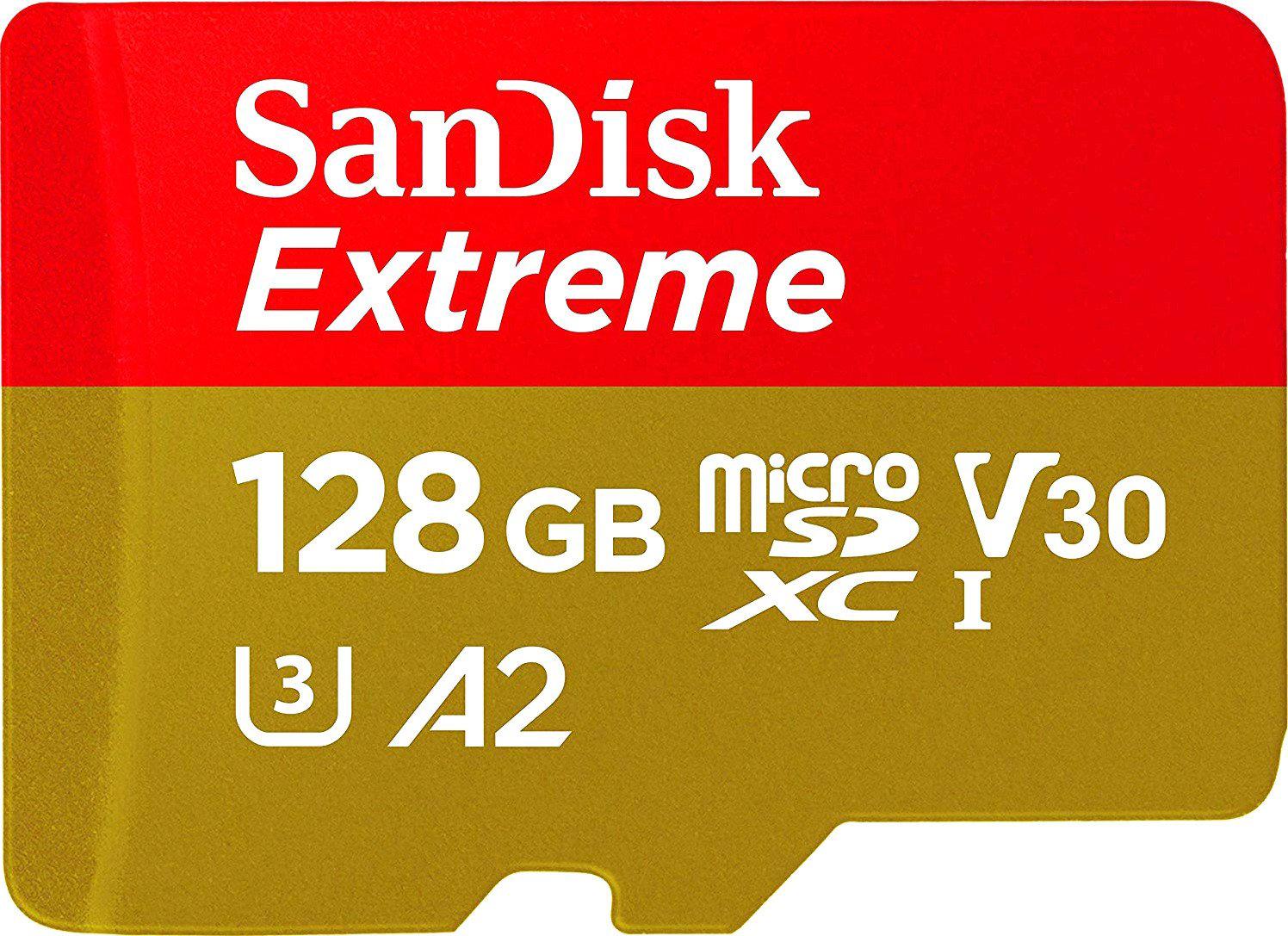 

Карта памяти SanDisk Extreme SDSQXA1-128G-GN6AA 128GB (с адаптером), MICRO SDXC 128GB UHS-I W/A SDSQXA1-128G-GN6AA