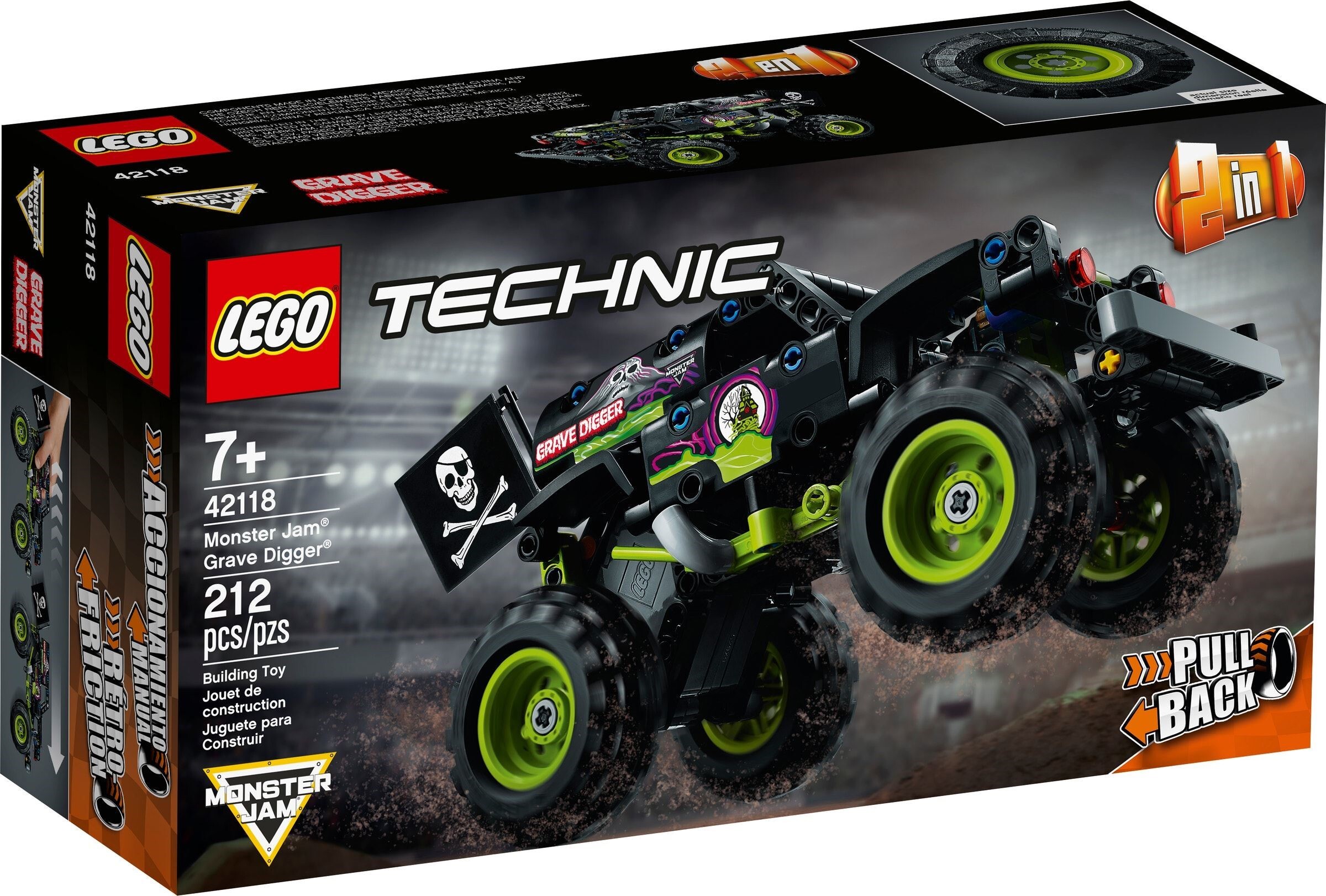 

Конструктор LEGO TECHNIC Монстр-трак Monster Jam Grave Digger [42118], Конструктор LEGO TECHNIC Монстр-трак Monster Jam Grave Digger 42118