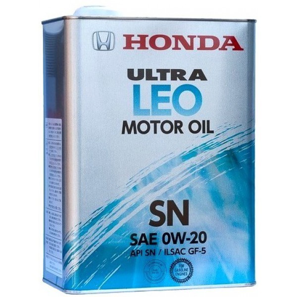 

Моторное масло Honda Ultra Leo 0W20 SN / 0821799974 (4л), Ultra Leo 0W20 SN 4л