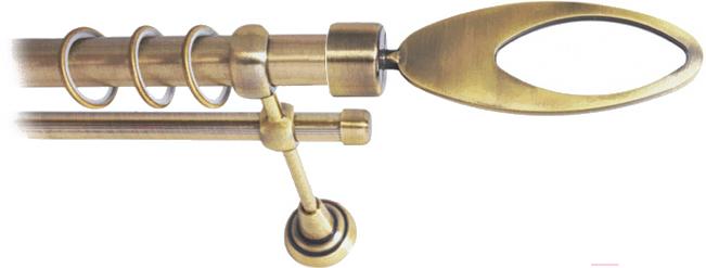 

Карниз Lm Decor Эллипс 178 2р гладкий 25/16мм 1.6м антик, Эллипс 178 2р гладкий 25/16мм 1.6м