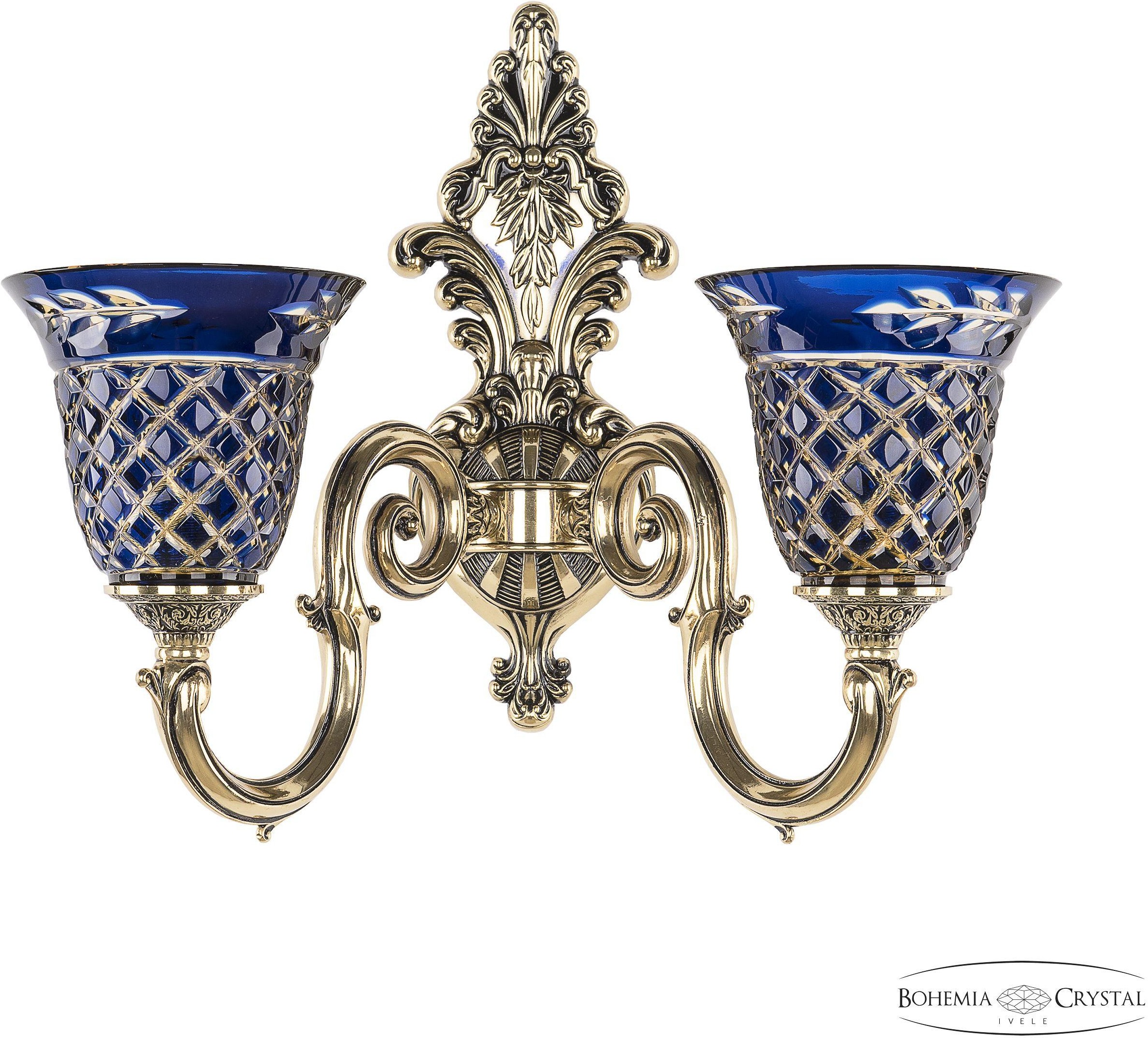 

Бра Bohemia Ivele Crystal 7203B13/2/175 GB P2 U Amber-Blue/H-1J