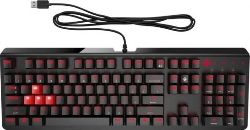 

Клавиатура HP Omen Encoder USB LED черный [6YW75AA], Клавиатура HP Omen Encoder USB LED 6YW75AA черный