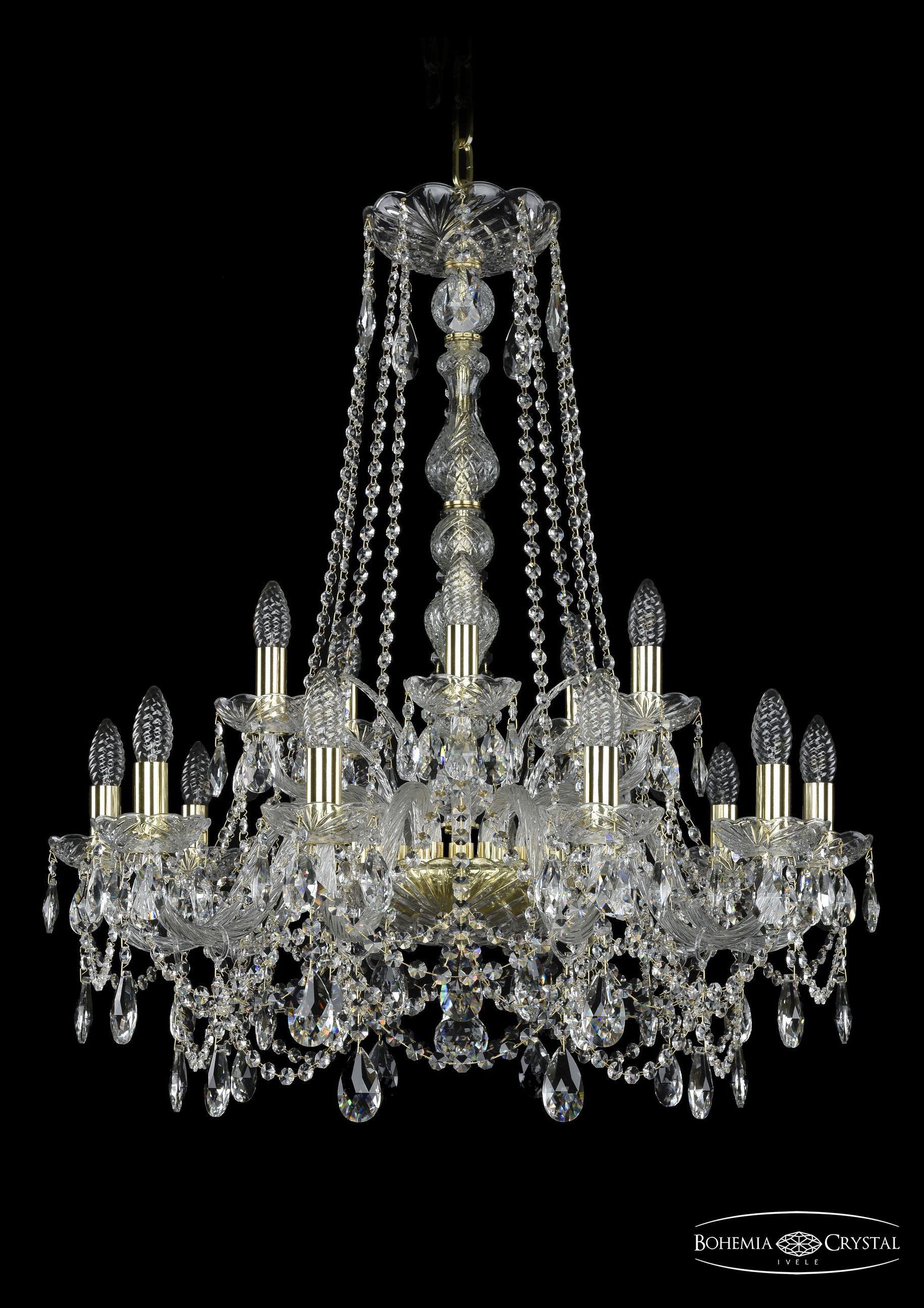 

Подвесная люстра Bohemia Ivele Crystal 1411/10+5/240/h-84/G