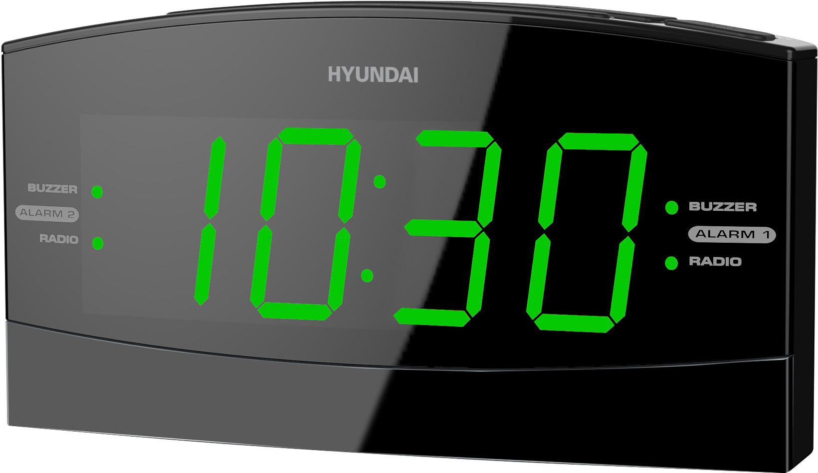 

Радиобудильник Hyundai H-RCL238 черный/зеленый