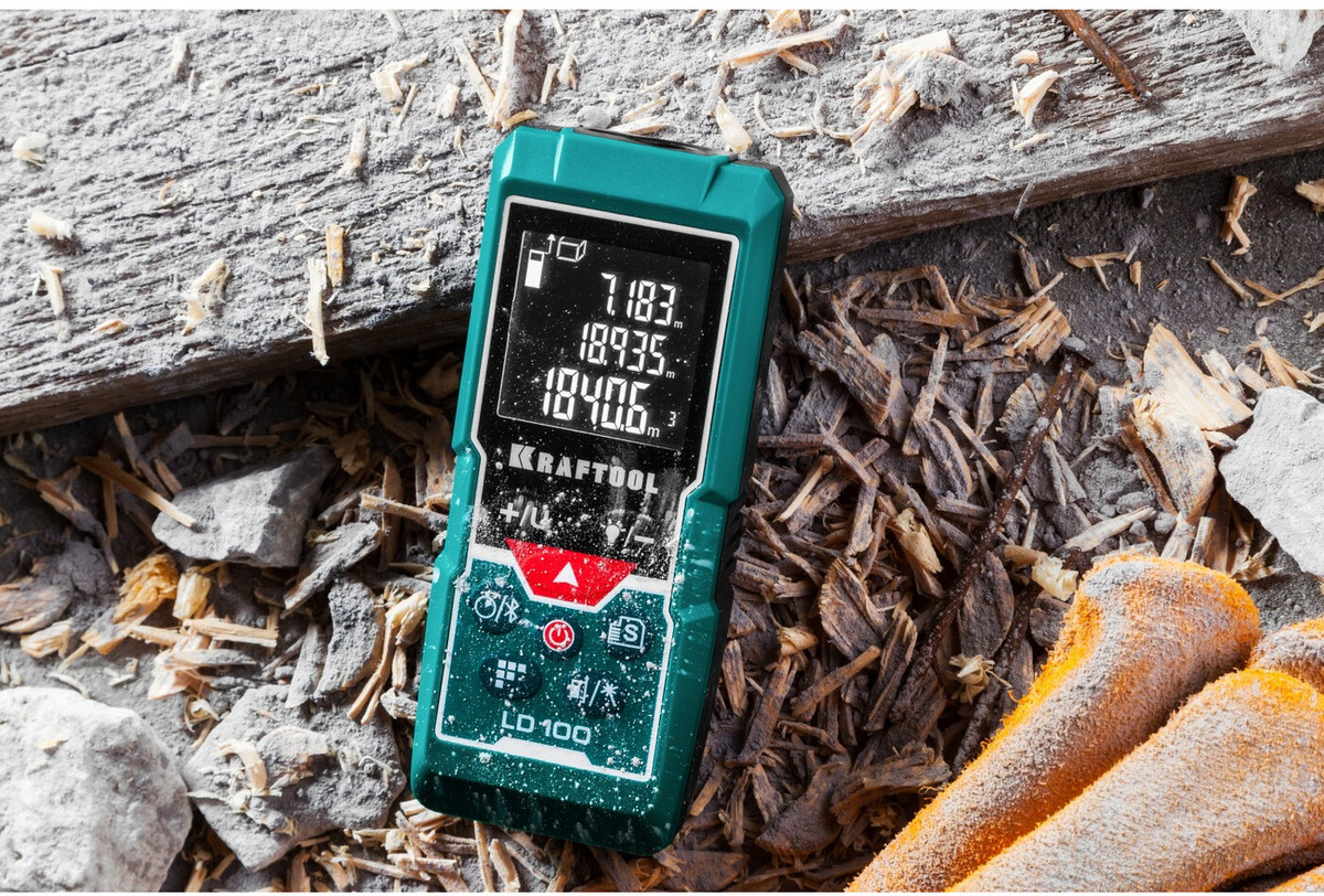

Лазерный дальномер Kraftool LD-100 [34765], Лазерный дальномер Kraftool LD-100 34765