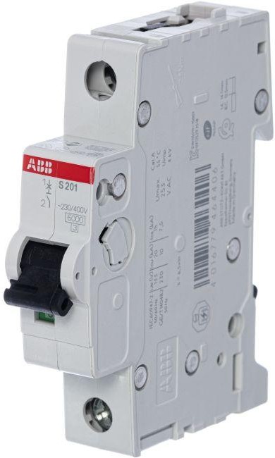 

Выключатель ABB S 201 1P С 40А 6кА 1M [2CDS251001R0404], Выключатель ABB S 201 1P С 40А 6кА 1M 2CDS251001R0404