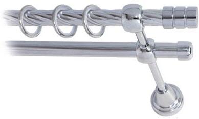

Карниз Lm Decor Цилиндр 088 2р витой 2.8м хром, Карниз Lm Decor Цилиндр 088 2р витой 16мм 2.8м хром
