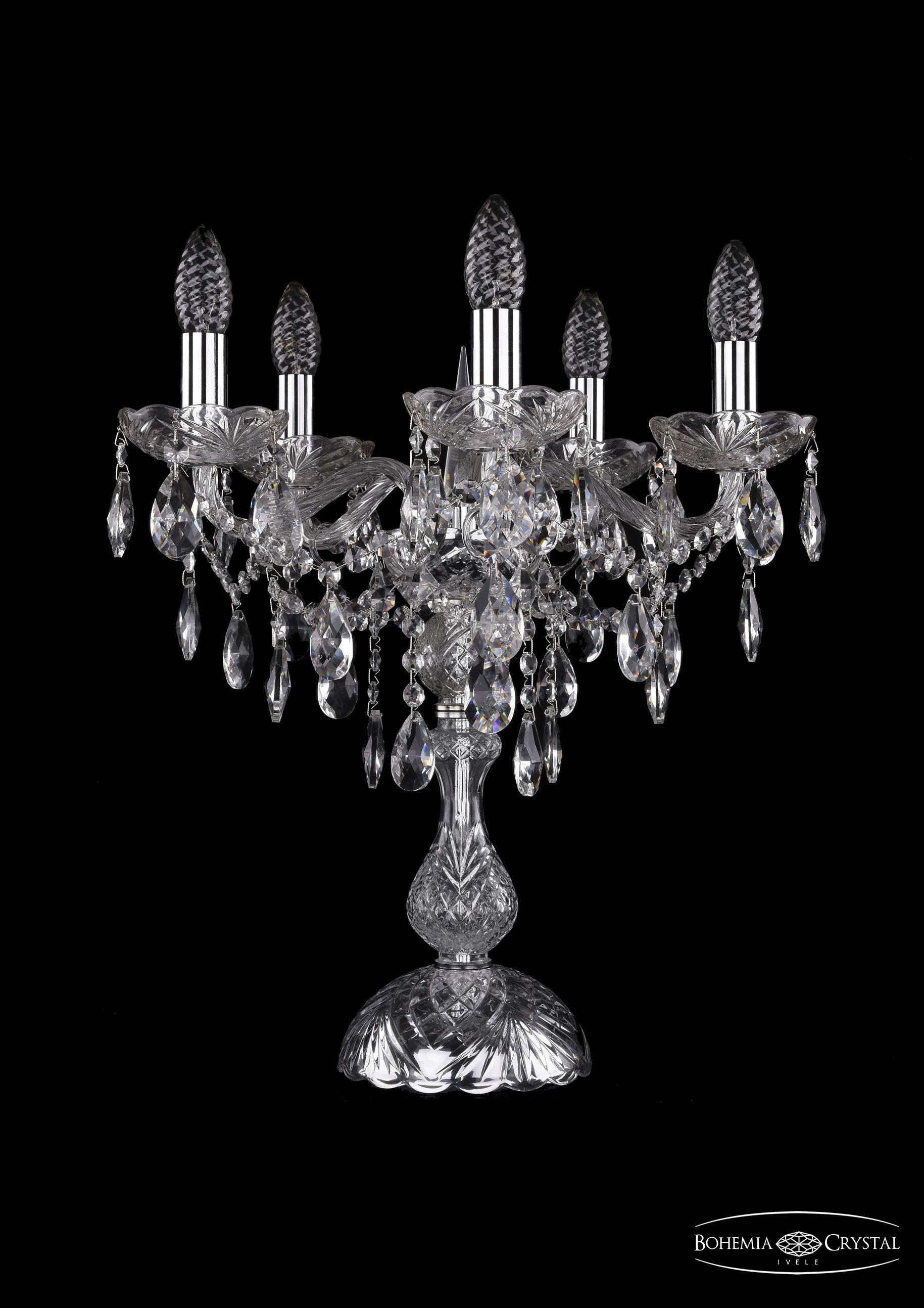 

Настольная лампа Bohemia Ivele Crystal 1415L/5/141-47/Ni