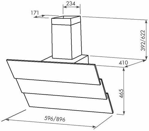 

Кухонная вытяжка ZorG Technology Troy Black 90 (1000 куб. м/ч), Вытяжка ZorG Technology Troy 1000 90 Black