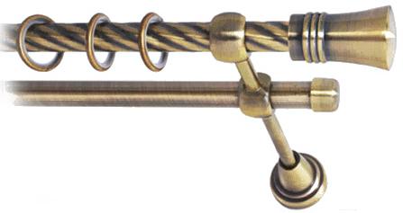 

Карниз Lm Decor Гиро 071 2р витой 4м антик, Гиро 071 2р витой 16мм 4.0м