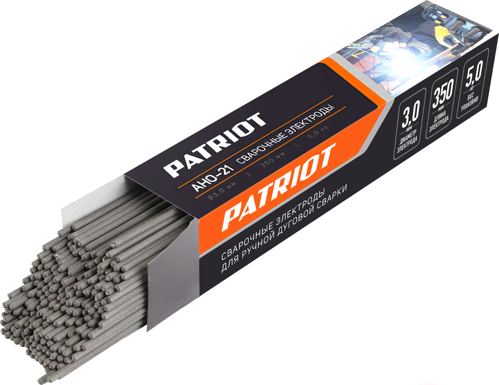 

Электроды сварочные Patriot АНО-21 3,0мм 350мм 5кг (605012235)