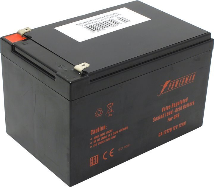

Аккумулятор для ИБП Powerman CA12120 12V/12AH, Аккумулятор Powerman CA12120 (12V, 12Ah) для UPS