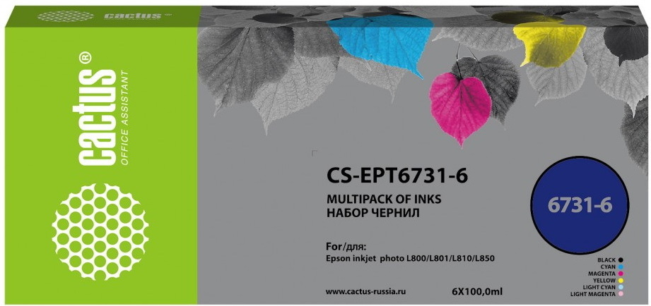 

Заправочный набор Cactus T673 многоцветный (CS-EPT6731-6)