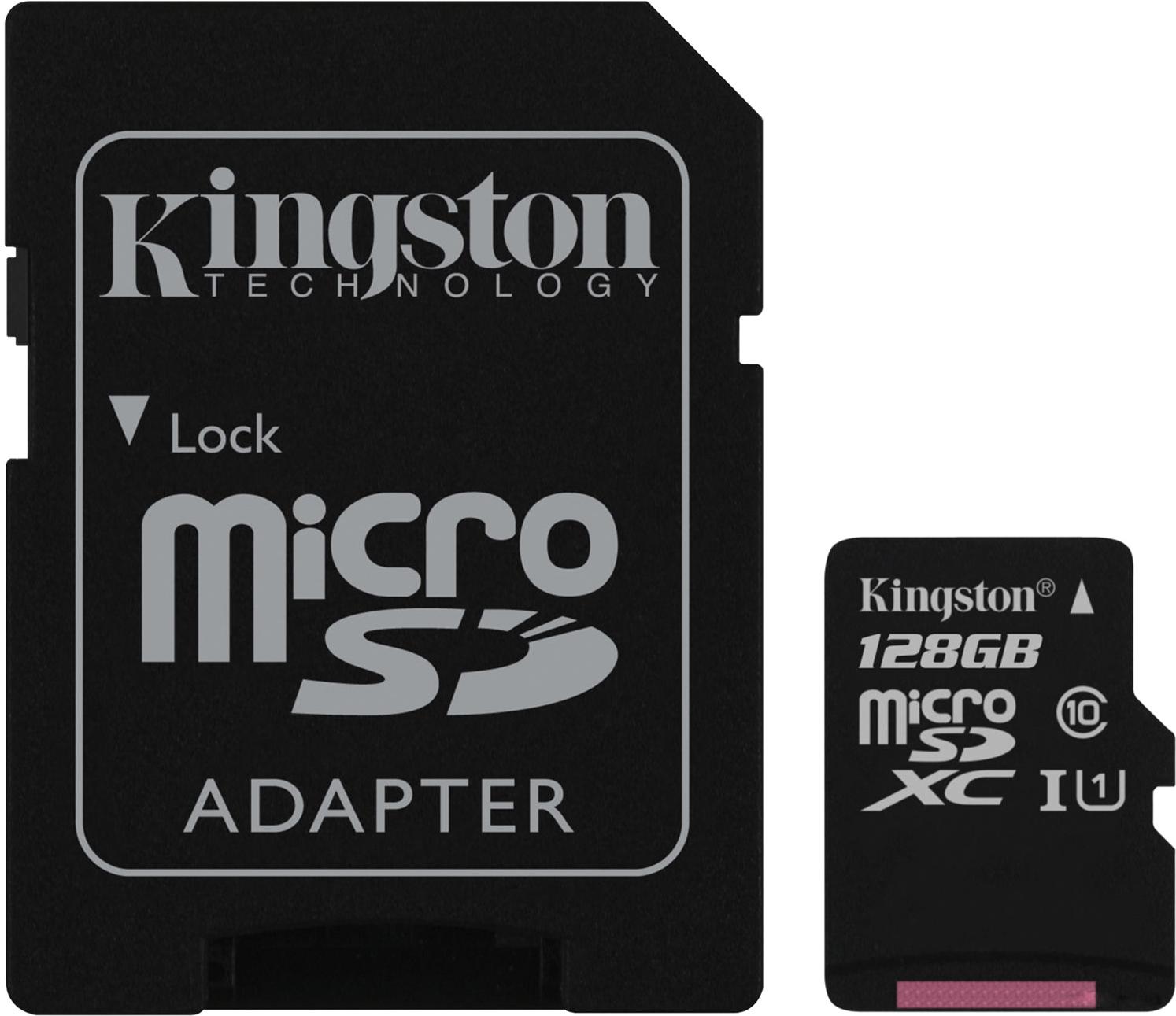 

Карта памяти Kingston Canvas Select SDCS/128GB microSDXC 128GB (с адаптером), Canvas Select SDCS/128GB microSDXC 128GB (с адаптером)