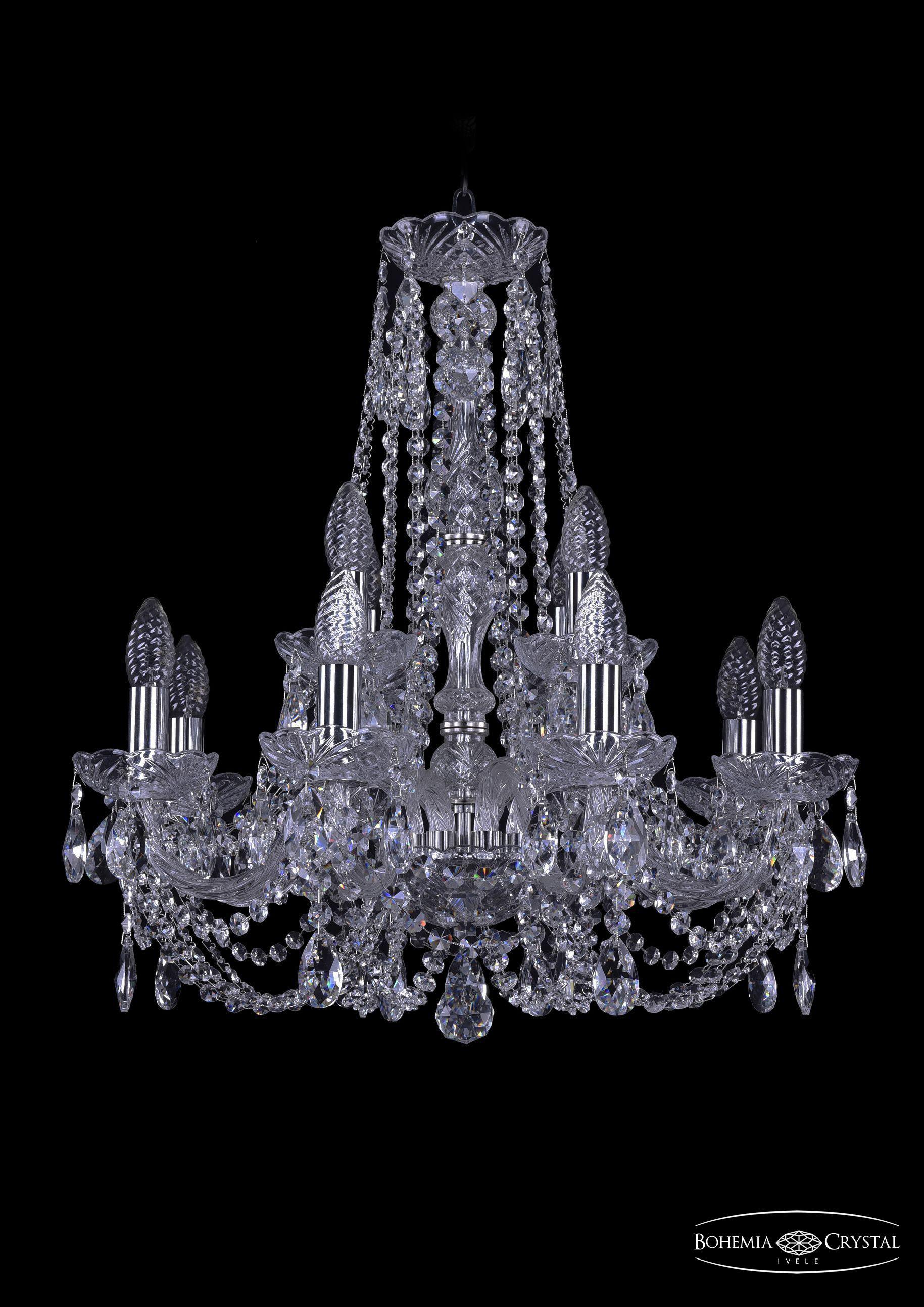 

Подвесная люстра Bohemia Ivele Crystal 1406/8+4/195/h-60/Ni