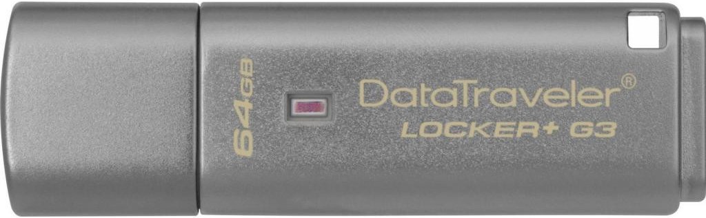 

USB Flash Kingston DataTraveler Locker+ G3 64GB (DTLPG3/64GB), Usb flash Kingston DataTraveler Locker+ G3 64GB DTLPG3/64GB