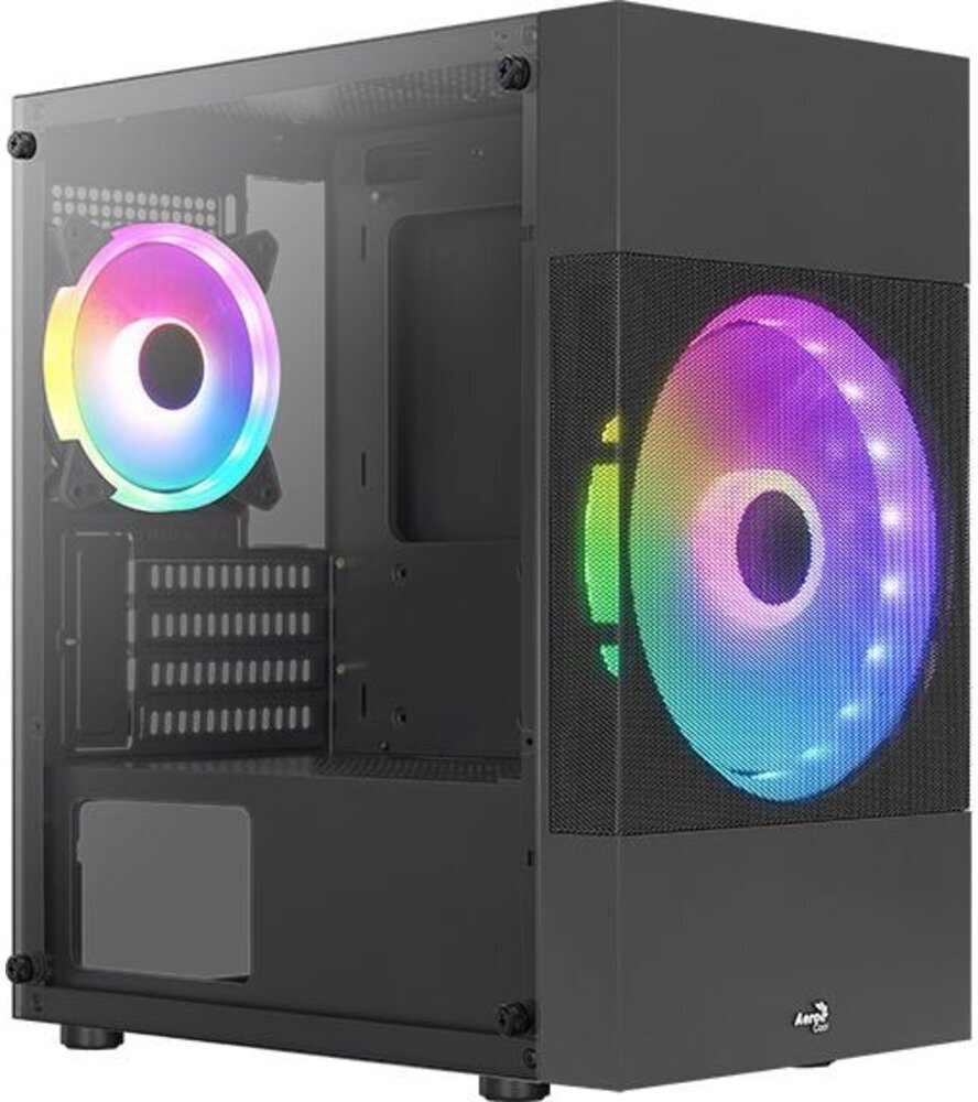 

Корпус для компьютера AeroCool Atomic Lite-G-BK-v2 черный [ACCS-PV33123.11], Корпус AeroCool Atomic Lite-G-BK-V2