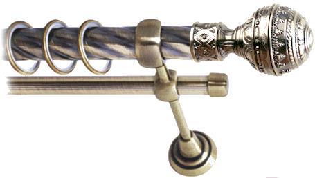 

Карниз Lm Decor Ампир 161 2р витой 4м антик, Ампир 161 2р витой 16мм 4.0м