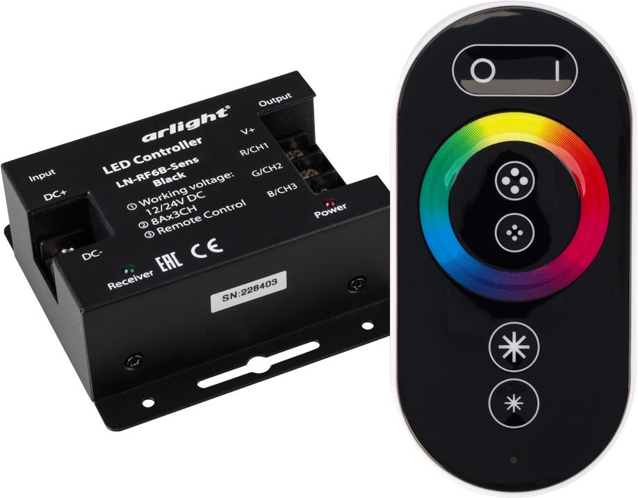 

Arlight Контроллер LN-RF6B-Sens Black (12-24V, 3x8A) [023375], Контроллер LN-RF6B-Sens Black (12-24V, 3x8A)