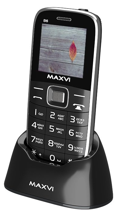 

Мобильный телефон Maxvi B6 (черный), B6