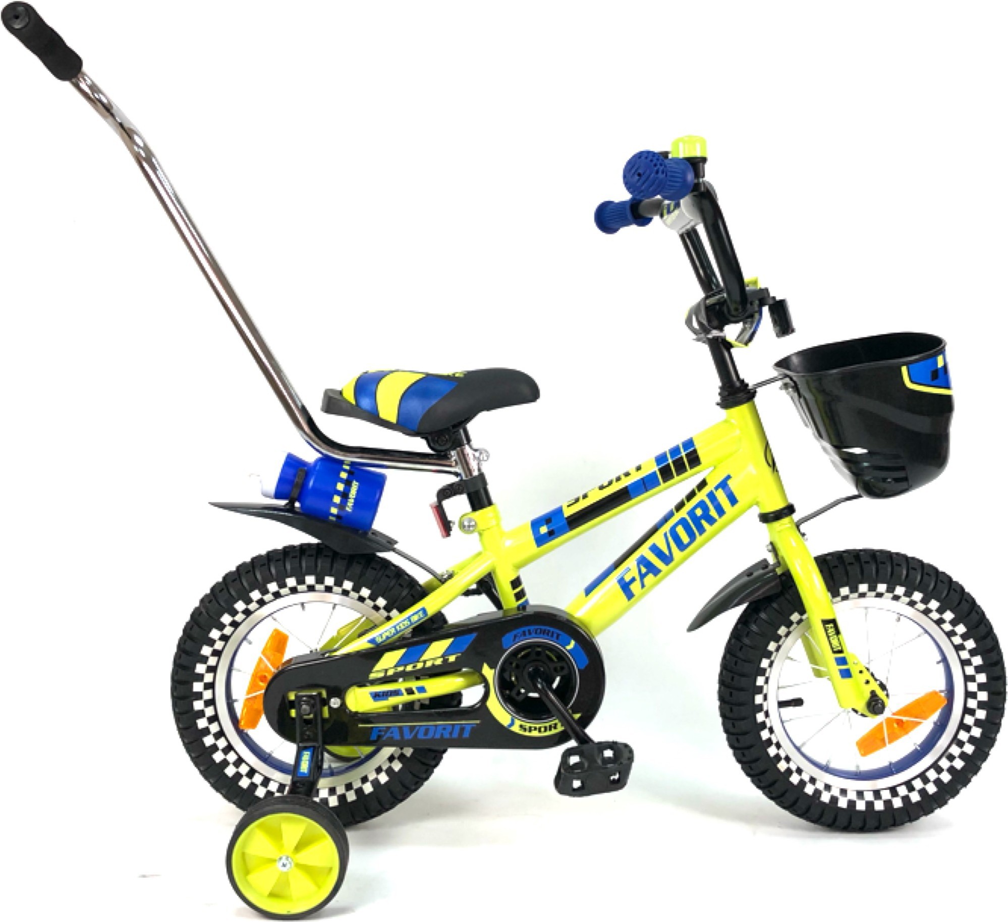 

Велосипед детский с ручкой Favorit Sport 12'' 2019 лайм [SPT-12GN], Детский велосипед Favorit Sport 12 (лайм, 2019)