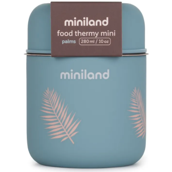 

Термос Miniland Terra Thermos Mini 280 мл бирюзовый/пальмы (89443)