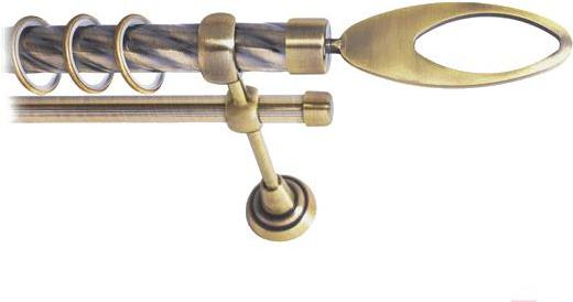 

Карниз Lm Decor Эллипс 178 1р витой 25мм 3.2м антик, Эллипс 178 1р витой 25мм 3.2м