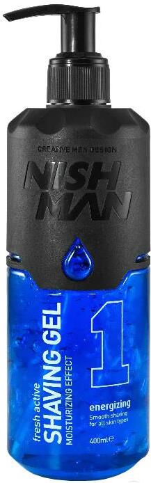 

Гель для бритья NishMan 1 Fresh Active (400мл), Гель для бритья NishMan 1 Fresh Active 400мл