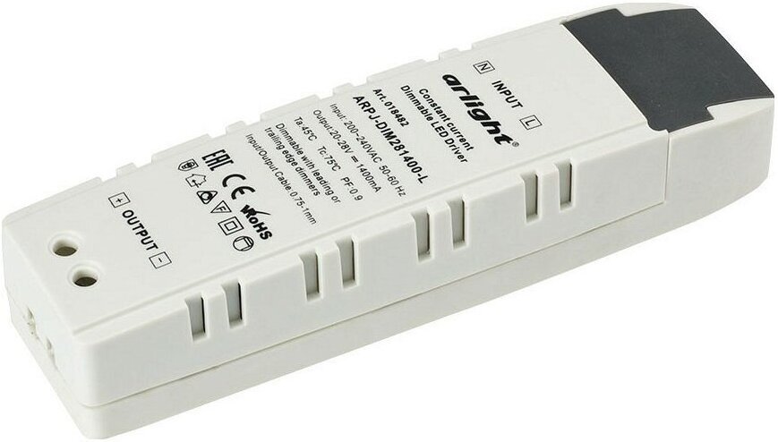 

Блок питания Arlight ARPJ-DIM281400-L (40W, 1400mA, PFC, Triac) [018482], Блок питания Arlight ARPJ-DIM281400-L (40W, 1400mA, PFC, Triac) (018482)