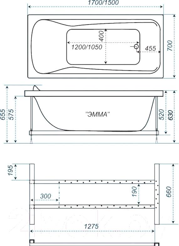 

Ванна акриловая Triton Эмма 150x70 (с каркасом), Эмма 150x70 с каркасом