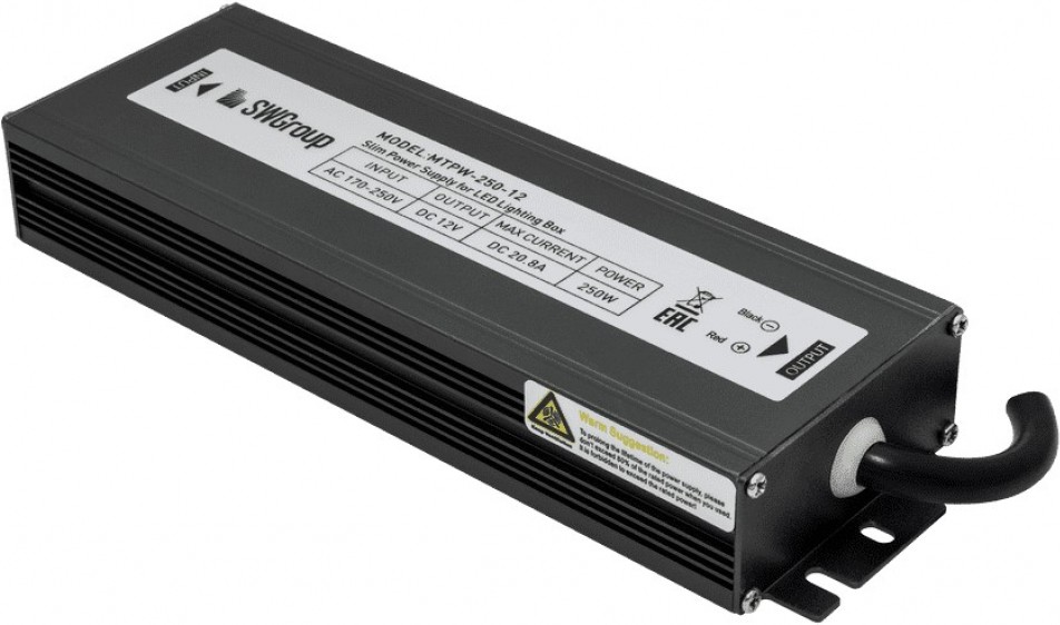 

SWG MINI Al Блок питания TPW, 250 W Влагозащитный, 12 V [MTPW-250-12], Блок питания SWG MINI Al Блок питания TPW, 250 W Влагозащитный, 12 V MTPW-250-12