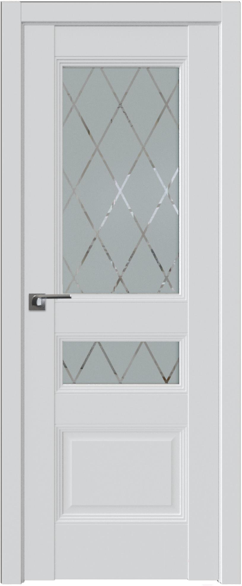 

Межкомнатная дверь ProfilDoors 68U 80x200 аляска/стекло матовое ромб, 68U 80x200