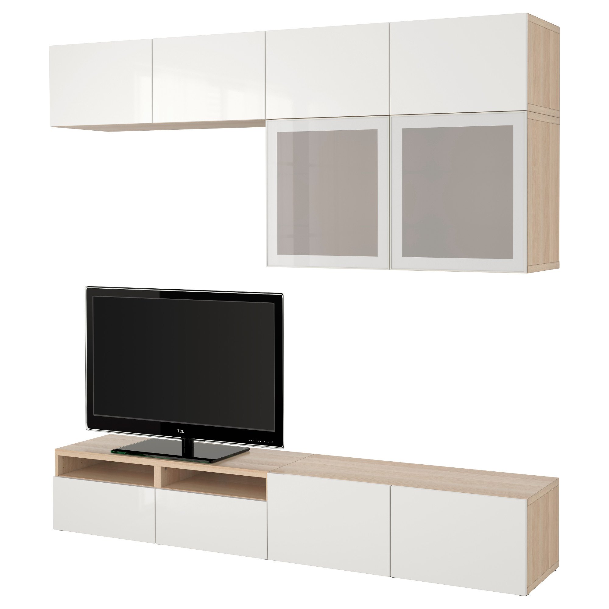 

Шкаф для ТВ, комбин/стеклян дверцы Ikea Бесто [592.523.31], Бесто