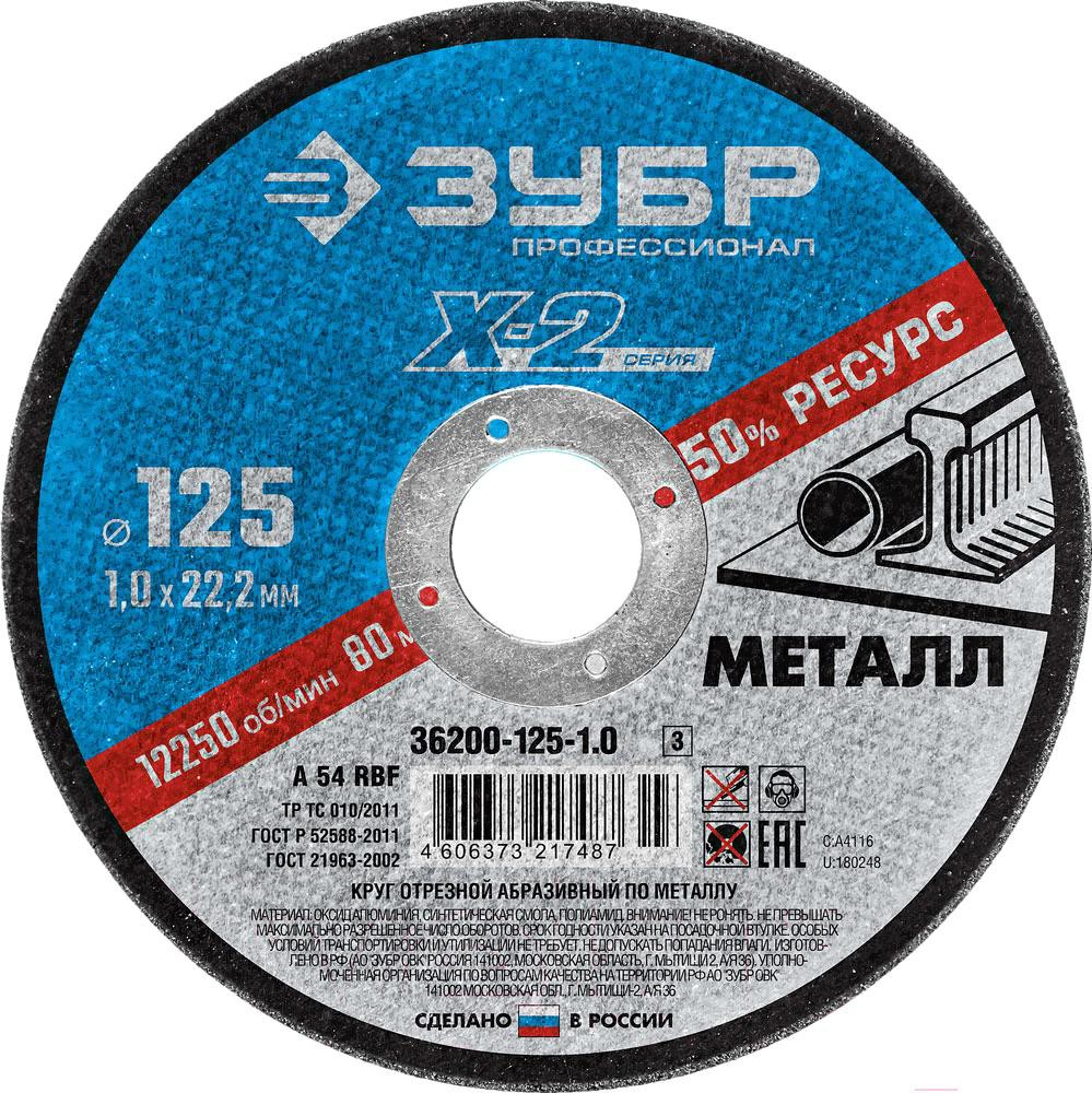 

Отрезной круг Зубр 36200-125-1.0_z02