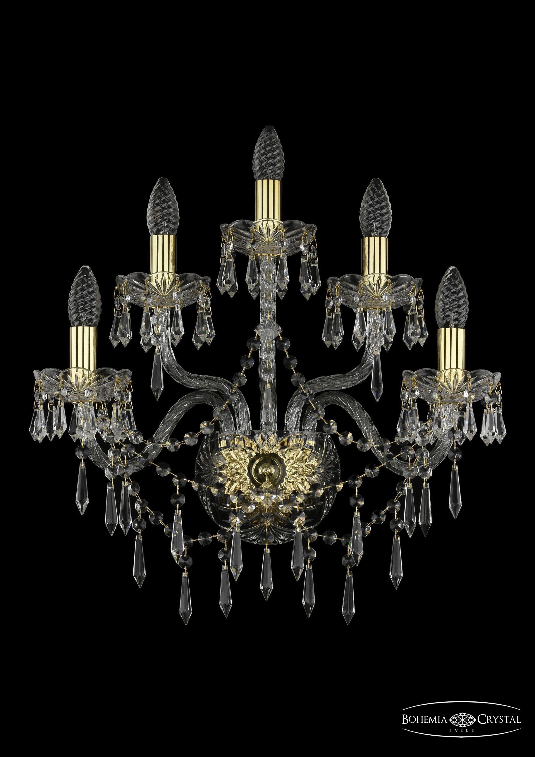 

Подвесная люстра Bohemia Ivele Crystal 1403B/2+2+1/195/XL/G, Бра Bohemia Ivele Crystal 1403B/2+2+1/195/XL/G