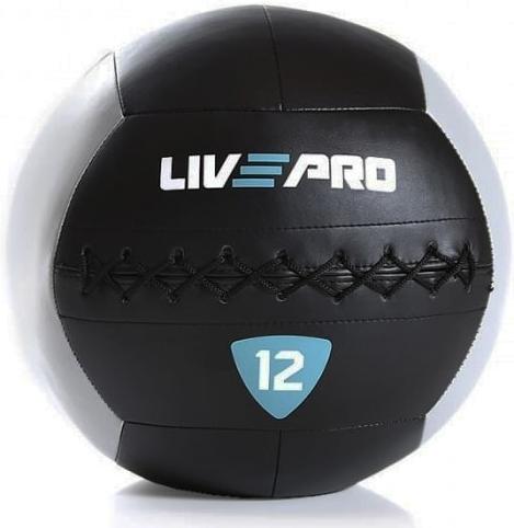 

Медицинбол LIVEPRO Wall Ball 12 кг черный/серый [NL\LP8100-12\00-00-00], Wall Ball 12 кг