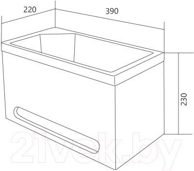 

Тумба с умывальником 1Марка Tiny XS Mini R [У84218], Tiny XS Mini R